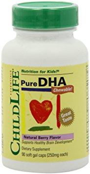 4 Bottles of Child Life Pure DHA Soft Gel Capsules 90 Soft gels, Total 360 Count