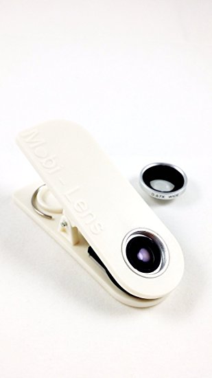 Mobi-Lens Wide Macro Smartphone Camera Lens for iPhone 6, Samsung Galaxy 5 White