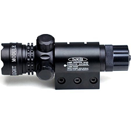 IORMAN Original 532nm Military Red Laser Optics Dot Sight with Scope Ring Mounts for Sighting