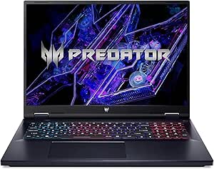 Acer Predator Helios Neo 18 Gaming Laptop | Intel Core i9-14900HX | NVIDIA GeForce RTX 4070 | 18" WQXGA 2560 x 1600 240Hz G-SYNC Display | 32GB DDR5 | 1TB Gen 4 SSD | Killer Wi-Fi 6E | PHN18-71-99RC