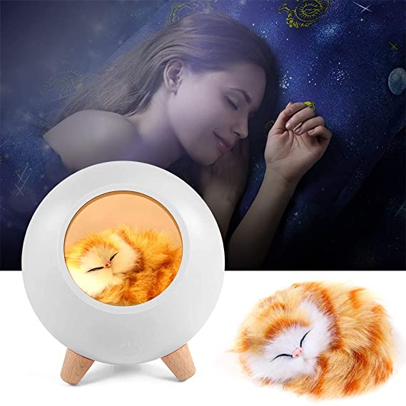 Cat Lover Gifts for Women, GoLine Cat Night Light for Wife Mom Teen Girls,Cute Cat House Birthday Gifts(White).