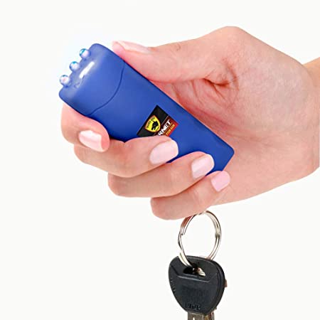 Guard Dog Security Hornet World's Smallest Stun Gun Keychain with Mini LED Flashlight – Mini Stun Gun – Personal Defense Equipment – Rechargeable Stun Gun – with Carry Case