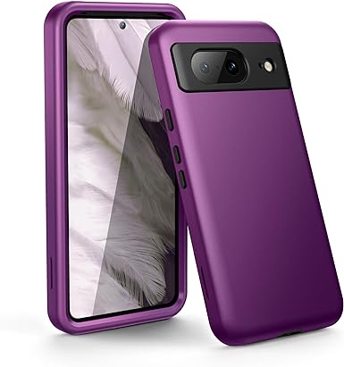 WeLoveCase for Google Pixel 8 Case, 3 in 1 Full Body Heavy Duty Protection Hybrid Shockproof TPU Bumper Phone Case for Google Pixel 8, Purple