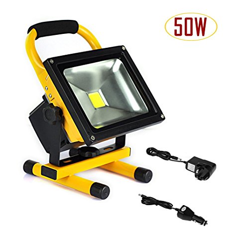 BEEWAY® 50W Portable LED Outdoor Floodlight Rechargeable Work Light Waterproof IP65