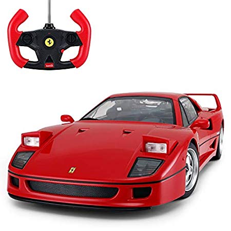 Radio Remote Control 1/14 Scale Ferrari F40 Licensed RC Model Car w/Front Light Controller Open/Close(Red)