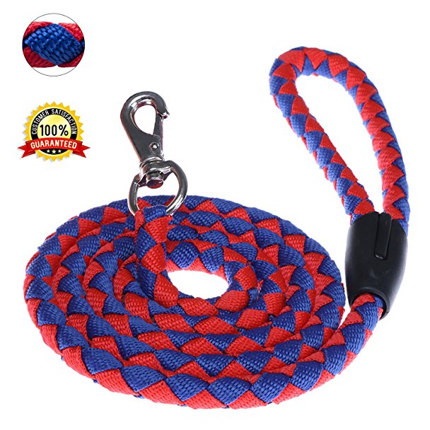 Dog Leash Premium Dog Rope Leash for Small Medium Large Pets Premium Quality Nylon Rope 5 FT The Most Comfortable Traction Distance