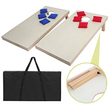 ZENY Regulation Wooden Cornhole Boards w/Cornhole Bag Set Indoor Outdoor Backyard Bean Bag Toss Games