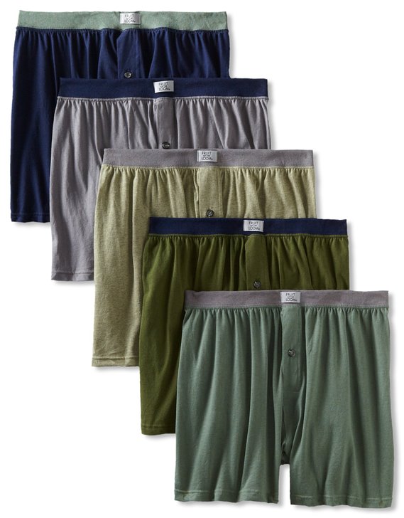 Fruit of the Loom Men's 5-Pack Soft Stretch Knit Boxer - Colors May Vary