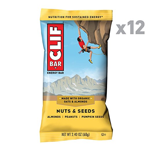 CLIF BAR - Energy Bar - Nuts & Seeds - (2.4 Ounce Protein Bar, 12 Count)