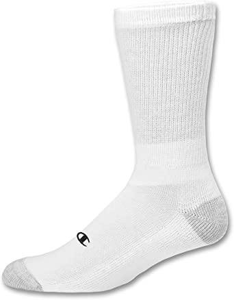 Champion Double Dry Performance Crew Socks (CH600) White, 12-14