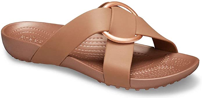 CROC Women's Serena Cross-Band Slide Comfortable Summer Sandals