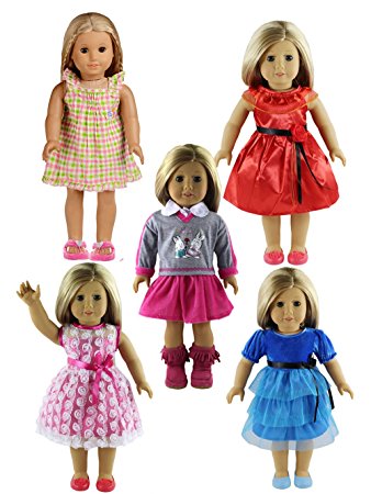 5PC Lots Doll Clothes for 18" Dolls American Girl Dolls