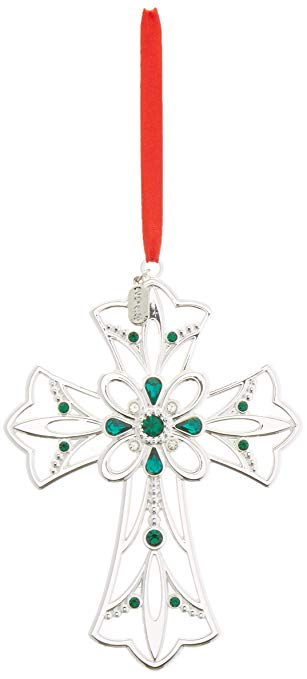 Lenox 2018 Gemmed Cross Ornament