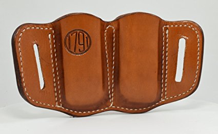 1791 Gunleather Double Mag Holster, OWB Magazine Holster for belts available in Stealth Black, Classic Brown and Signature Brown