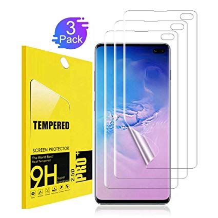 [3 Pack] Screen Protector for Samsung Galaxy S10 Plus / S10  OLINKIT[Bubble-Free] [Case Friendly] [New Vesion] HD Clear Flexible Film with Lifetime Replacement Warranty