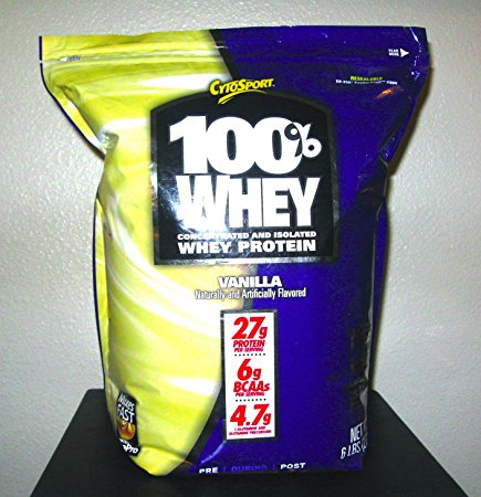 Cytosport 100% Whey Protein 6lb Bag Vanilla Flavor