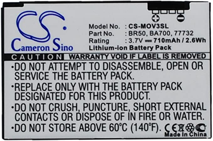 CS-MOV3SL Battery 710mAh compatible with [Motorola] Flip P, Lifestyle 285, PEBL U6, Prolife 300, Prolife 500, Razr V3, Razr V3c, Razr V3E, Razr V3i, Razr V3IM, Razr V3m, Razr V3T, Razr V3xx, Razr V3Z