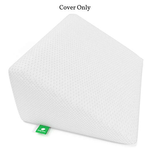 [Replacement Cover] Bed Wedge Pillow Replacement Cover - Fits Cushy Form 12 Inch Wedge Pillow - Hypoallergenic, Machine Washable Case (Replacement Cover ONLY 12" Wedge)