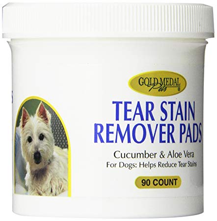Gold Medal Pets Tear Stain Remover Pads for Dogs, 90 Count