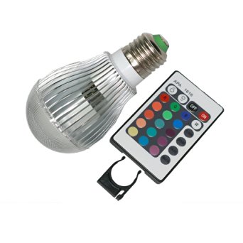 eBoTrade E27 Energy Efficient 10W LED E27 Color Changing Mood Light Bulb w/ Remote Control & Dimmer