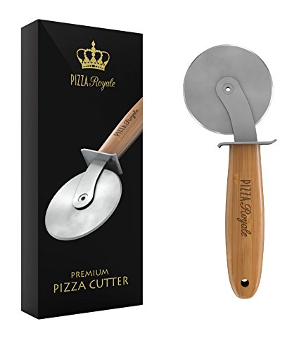 Pizza Royale Ethically Sourced Premium Natural Bamboo Pizza Cutter Wheel