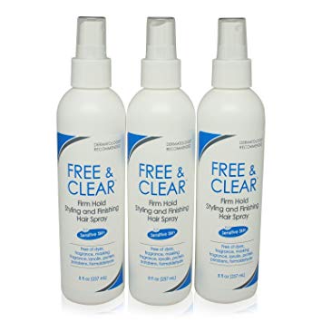 Free & Clear Hairspray Firm Hold 8 Ounce 3 pack