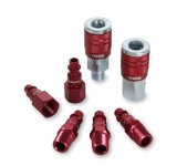 Legacy A73457D Color Connex Type D 7 Piece 14 in Red Coupler and Plug Kit