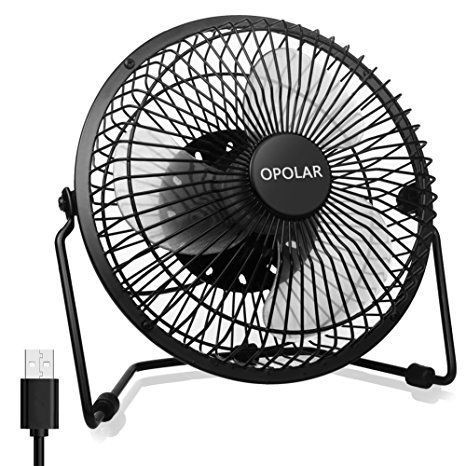 OPOLAR F501 Desktop USB Fan with 6'' Blades, Personal Table Fan, USB Powered Cooling Fan