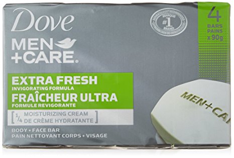 Dove Men Care Extra Fresh Invigorating Formula Body & Face Bar 4x90g