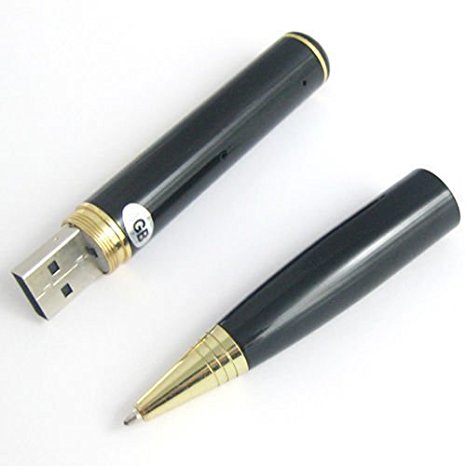 4GB USB Recorder Spy Pen Camera Voice Recorder DVR Video Hidden Camera Business Portable Recorder Gold