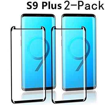 2 Pack Galaxy S9 Plus Glass Screen Protector,[Case Friendly] Glass Screen Protector Compatible Withe Samsung Galaxy S9 Plus