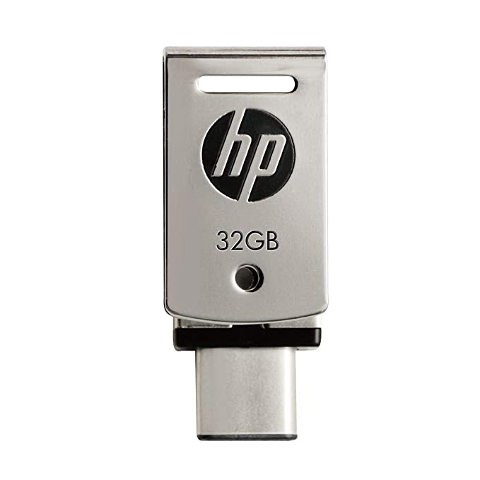 HP X5000 32GB Type-C   A OTG USB 3.1 Metallic Swivel Flash Drive