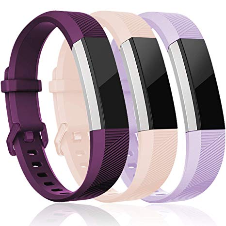 Maledan Replacement Bands Compatible for Fitbit Alta, Alta HR and Fitbit Ace, Classic Accessories Band Sport Strap for Fitbit Alta HR, Fitbit Alta and Fitbit Ace, 3-Pack, Women Men