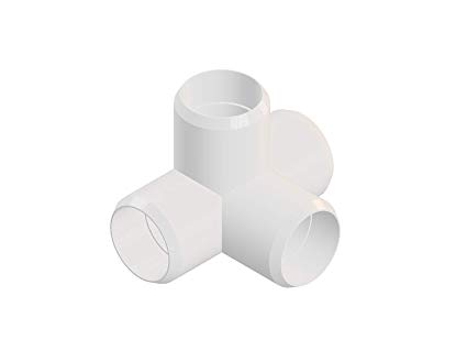 Sustainable Village - PVC Pipe Fittings for Building Furniture and Cool Structures | (3/4 Inch, 4-Way Elbow, 24)