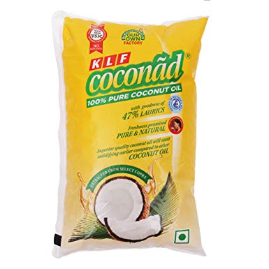KLF Coconad Pure Coconut Cooking Oil Pouch, 1 L