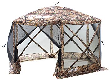 Clam Quick-Set Escape Screen Shelter, 11.6' X 11.6' - Camouflage/Black, Camouflage