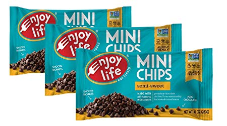 3 bag pack - Enjoy Life Dark Chocolate Chips Morsels, Each bag 9.0 oz