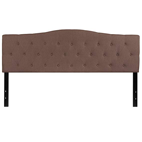 Flash Furniture Cambridge Tufted Upholstered King Size Headboard in Camel Fabric