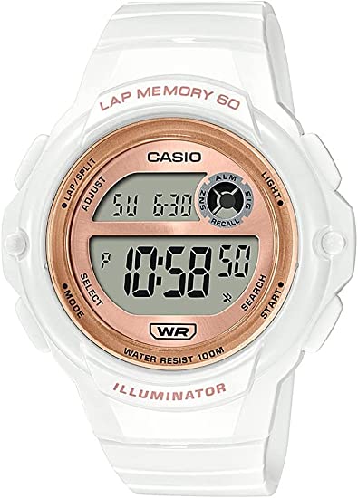 Casio Illuminator Lap Memory 60 5-Year Battery Women's Digital Sports Watch Model: LWS-1200H-7A2V