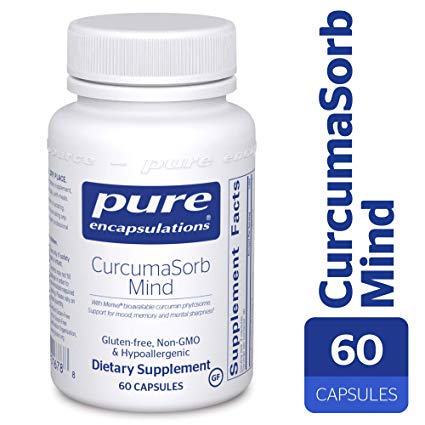 Pure Encapsulations - CurcumaSorb Mind - Hypoallergenic Blend with Curcumin and Polyphenols to Promote Mood, Memory and Mental Sharpness* - 60 Capsules