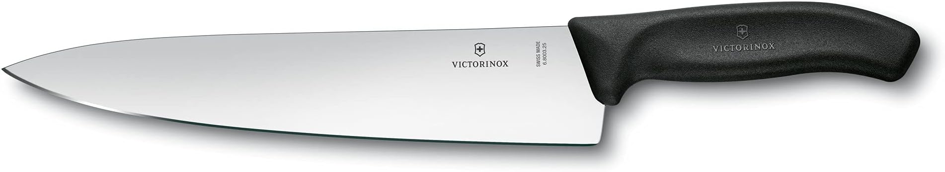 Victorinox Swiss Classic Tranchiermesser, Klingenlänge 25 cm, Edelstahl, gerader Schliff, spülmaschinengeeignet, schwarz