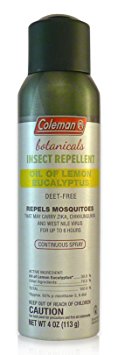 Coleman Oil of Lemon Eucalyptus, Deet Free Insect Repellent Bug Sprays