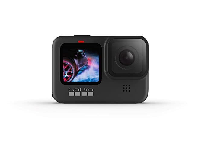 GoPro HERO9 Black — Waterproof Action Camera with Touch Screen 5K Ultra HD Video 20MP Photos 1080p Live Streaming Stabilization, Dual Screen, HyperSmooth 3.0 and Time Warp 3.0