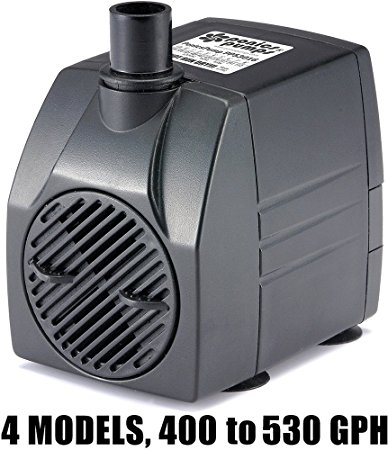 PonicsPump PP53016: 530 GPH Submersible Pump with 16' Cord - 45W… for Hydroponics, Aquaponics, Fountains, Ponds, Statuary, Aquariums & more. Comes with 1 year limited warranty.
