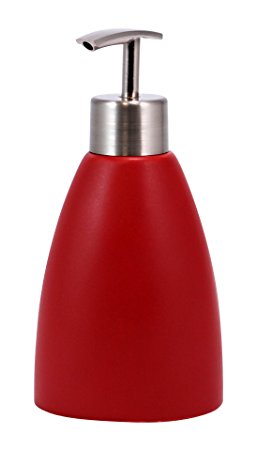 Kiera Grace Cleo Ceramic Lotion Dispenser, Matte Red