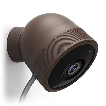 elago Nest Cam OUTDOOR COVER [ALL WEATHER PROTECTIVE COVER][Dark Brown][Full Package-3Pcs : Adapter Cover Included] - [Protection][Blending In][Easy Installation]