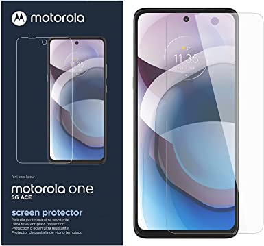 Motorola Essentials Motorola One 5G Ace (One 5G UW Ace) Screen Protector- 9H Tempered Glass, Antimicrobial, Anti Fingerprint, Anti Scratch [NOT for Motorola One 5G/One 5G UW]