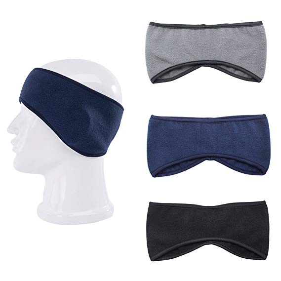 Homgaty 3 Pack Winter Headbands Fleece Ear Warmer for Men and Women Perfect for Sports,Ski,Running,Cycling