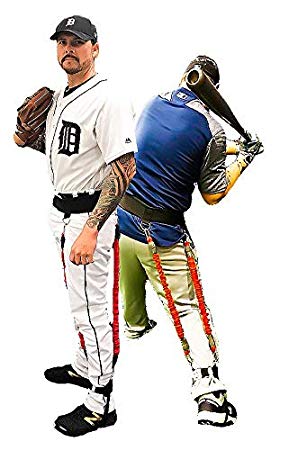 BIG LEAGUE EDGE VeloPRO Velocity Load Harness | Resistance Training System for Baseball Players | Pitchers & Hitters | Two Bungee Cords, One Foot Strap & Waist Belt | 4-in-1