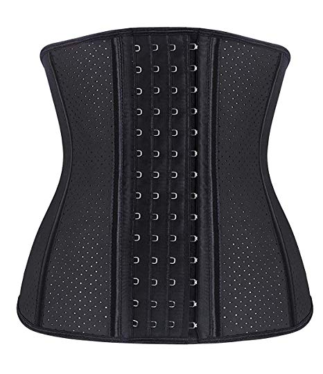 YIANNA Waist Trainer Corset for Weight Loss Latex Colombiana Waist Cincher Slimming Hourglass Body Shaper